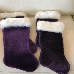 Christmas stockings set of 4 eggplant color